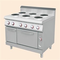 Electric 6-round hotplate Cooker with oven& cabinet