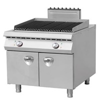 Italy style Gas Lava Rock Grill with Cabinet