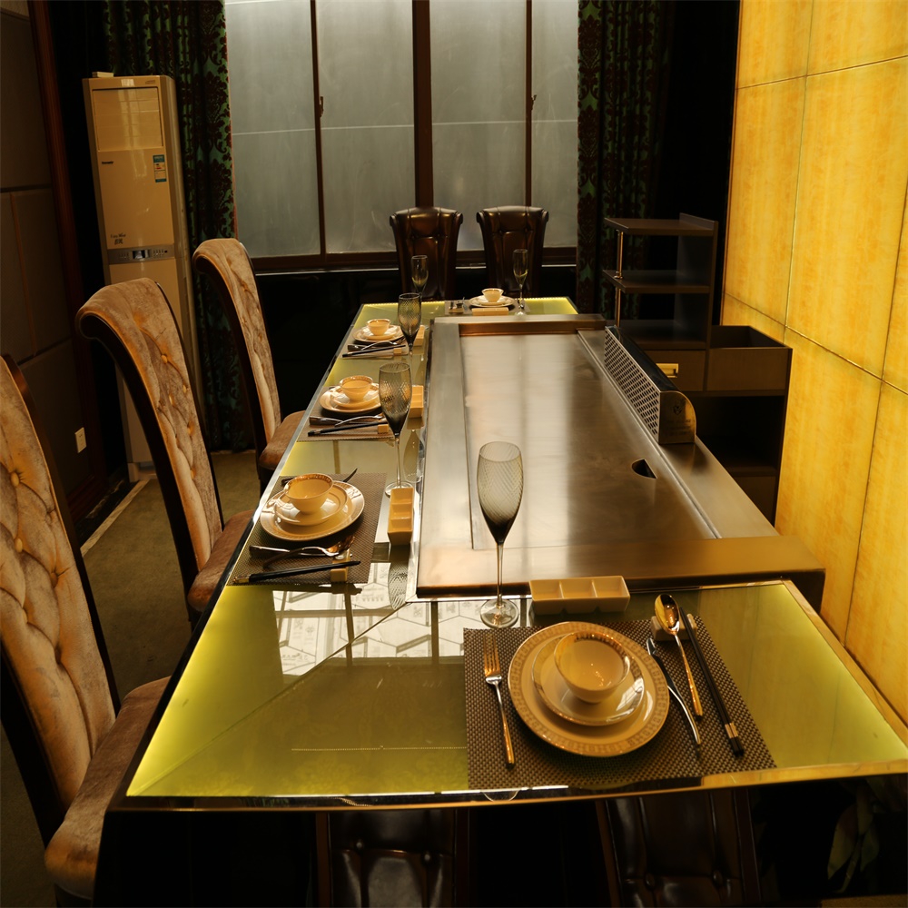 Rectangle Teppanyaki Grill Table for Restaurant