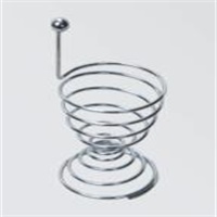 Stainless Steel Spring Egg Holder With Bead Teppanyaki Cooking T